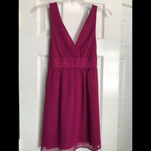 Fun and flirty short magenta dress fully lined